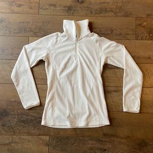 Columbia Half-Zip Fleece Turtleneck Top White XS